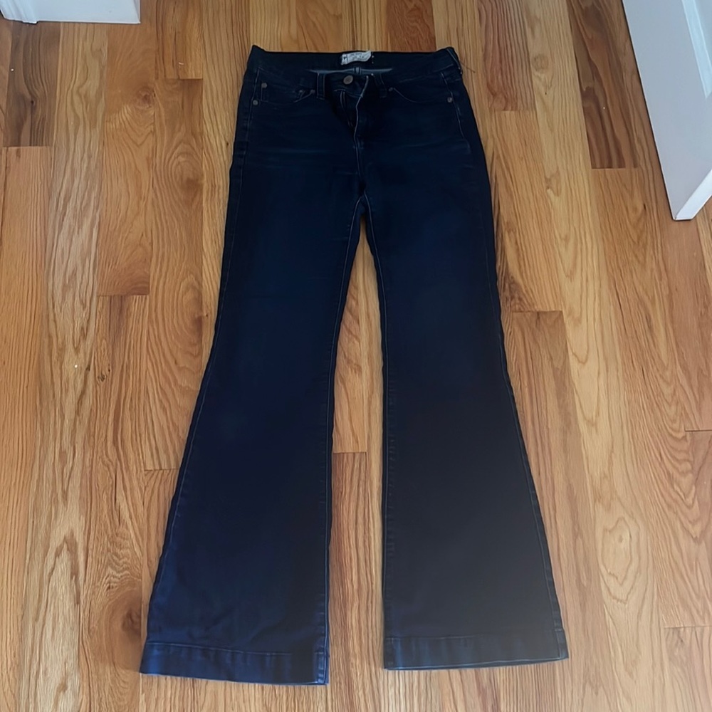 Free people mid rise stretch flare jean